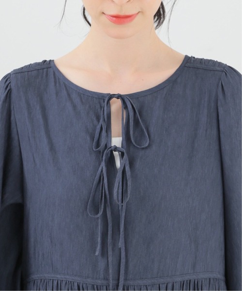 「SLOBE IENA」 長袖ワンピース 38 サックスブルー レディースの画像