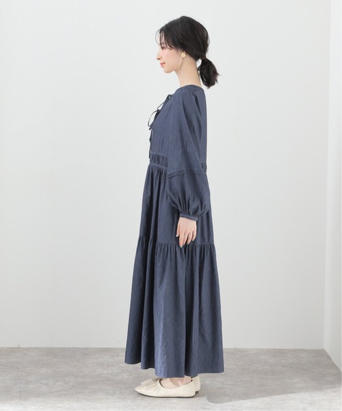 「SLOBE IENA」 長袖ワンピース 38 サックスブルー レディースの画像