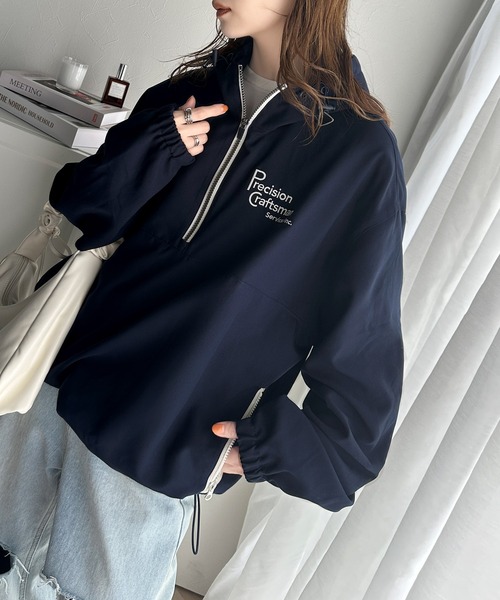 「Java」 プルオーバーパーカー LARGE ネイビー レディース_画像4