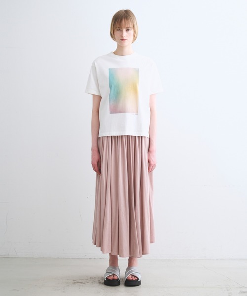 スリードッツthree dots ジャージーコレット ウィンドフレアスカートxs three dots（スリー ドッツ） スカート ジャージーコレット ウィンド