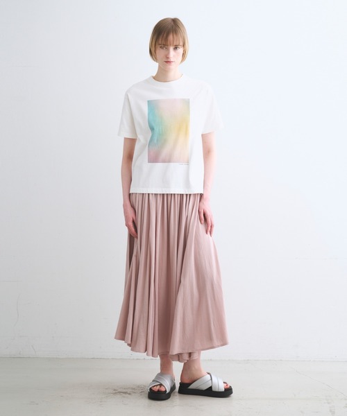 スリードッツthree dots ジャージーコレット ウィンドフレアスカートxs three dots（スリー ドッツ） スカート ジャージーコレット ウィンド