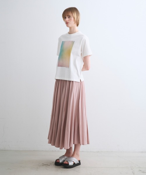 スリードッツthree dots ジャージーコレット ウィンドフレアスカートxs three dots（スリー ドッツ） スカート ジャージーコレット ウィンド