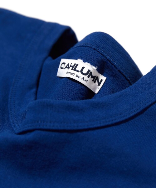 「CAHLUMN」 半袖Tシャツ MEDIUM ネイビー メンズ_画像4