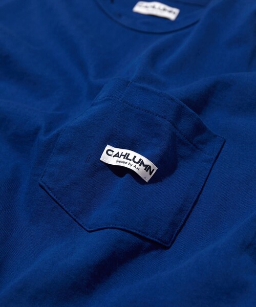 「CAHLUMN」 半袖Tシャツ MEDIUM ネイビー メンズ_画像5