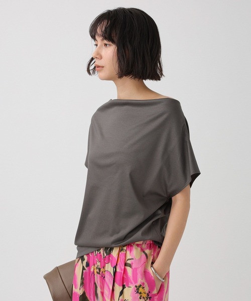 tシャツ スムースドレーププルオーバー レディースの画像