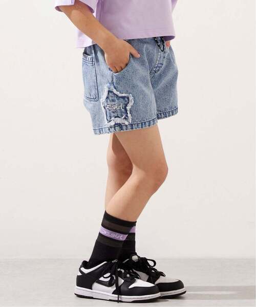 【サイズ140～150】まとめ売り 女の子 洋服 オールシーズン 大量 約70点 X-girl Stages（エックスガールステージス） パンツ 星パッチ デニム