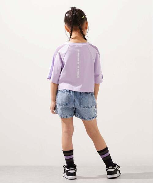 パンツ 星パッチ デニムショートパンツ キッズ 子供服 女の子の画像