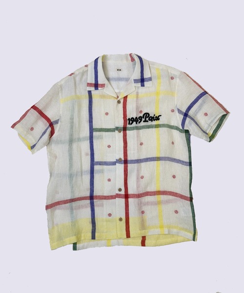 シャツ 「KHOKI」Embroidered Jamdani Shirt メンズの画像