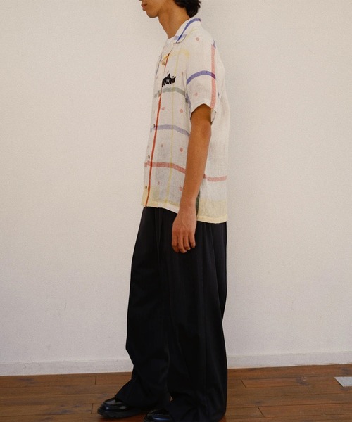 シャツ 「KHOKI」Embroidered Jamdani Shirt メンズの画像
