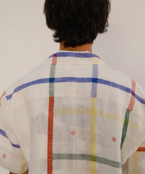 シャツ 「KHOKI」Embroidered Jamdani Shirt メンズの画像