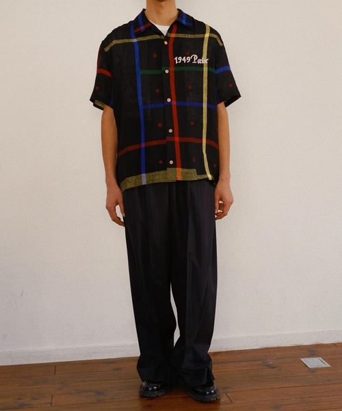シャツ 「KHOKI」Embroidered Jamdani Shirt メンズの画像