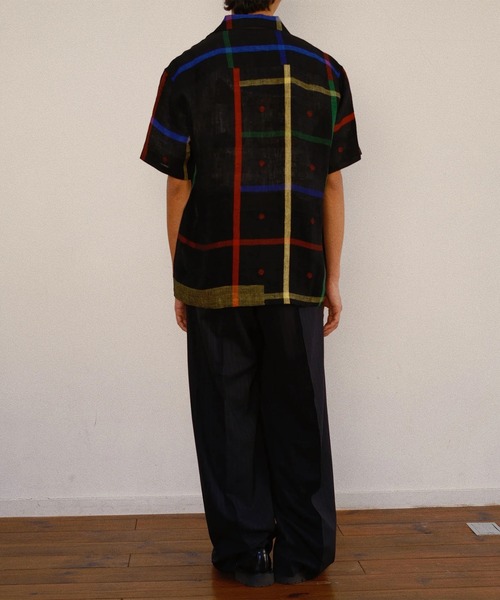 シャツ 「KHOKI」Embroidered Jamdani Shirt メンズの画像