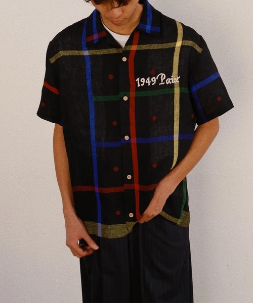 シャツ 「KHOKI」Embroidered Jamdani Shirt メンズの画像