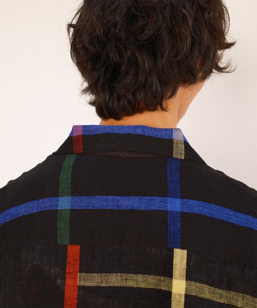 シャツ 「KHOKI」Embroidered Jamdani Shirt メンズの画像