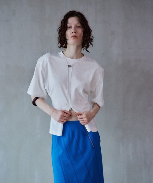 MAISON SPECIAL（メゾンスペシャル） tシャツ 半袖 Power Shoulder T