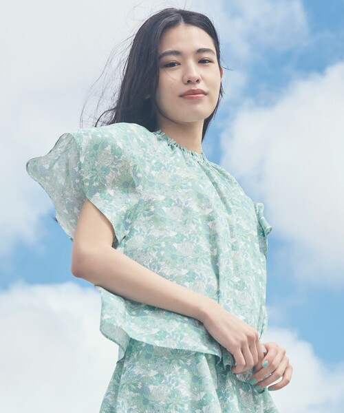 AMACA（アマカ） ブラウス シャツ 半袖 「LIBERTY」Angelica Garla
