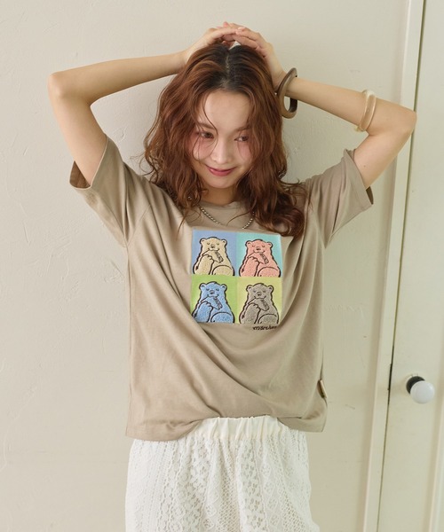 LAFUKU tシャツ 半袖 「サンドイッチハウスメルヘン」サガラ刺繍アート