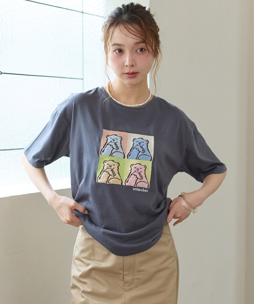 tシャツ 半袖 「サンドイッチハウスメルヘン」サガラ刺繍アートメルる