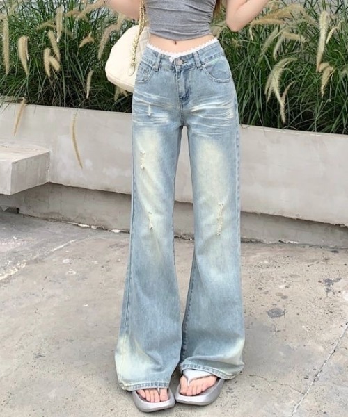 AVYL ジーンズ デニム デニムパンツ ローライズスーパーワイドフレア