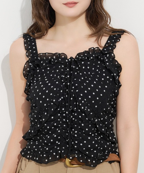 SLY（スライ） キャミソール SHEER SQUEEZE CAMI TOPS シアー
