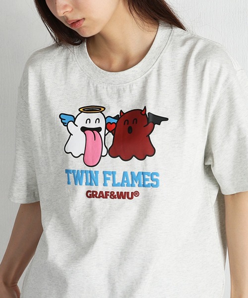 GRAF＆WU（グラフアンドウー） tシャツ TWIN FLAMES おばけ