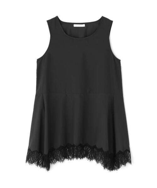 CHIGNON（シニヨン） タンクトップ ノースリーブ ヘムレースサテン 