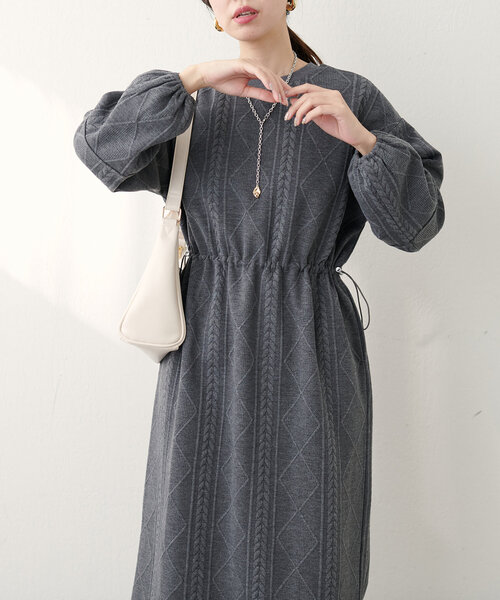 「natural couture」 長袖ワンピース LARGE ベージュ レディース_画像2