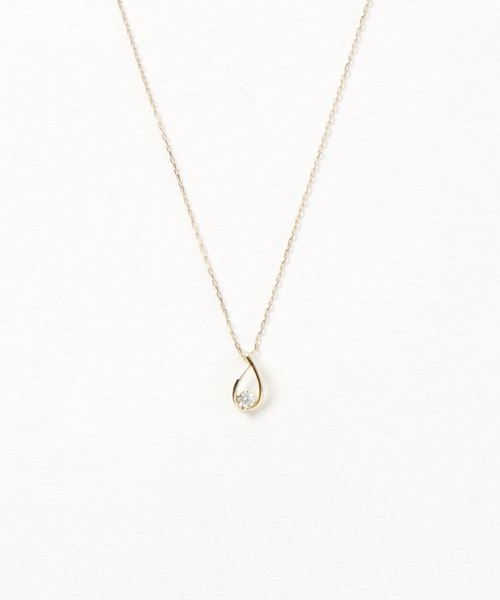 con affetto ネックレス K18ダイヤティアドロップネックレス