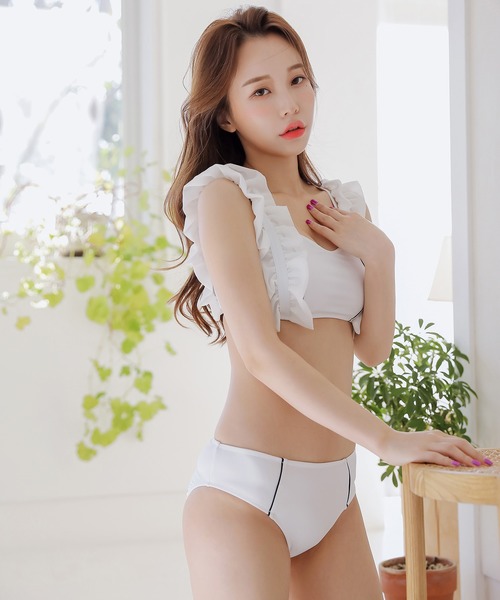 Lace Ladies（レースレディース） 水着 肩フリルビキニ水着2点セット