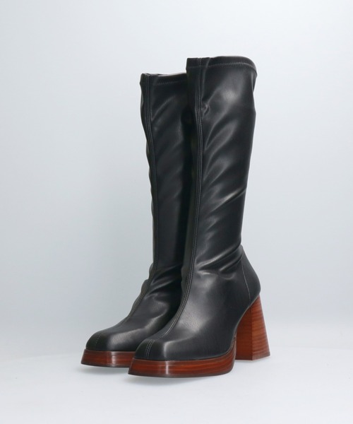 超激安好評 ブーツ チャンキーヒールストレッチブーツ(D13203) ZOZOTOWN PayPayモール店 - 通販 - PayPayモール 定番人気格安