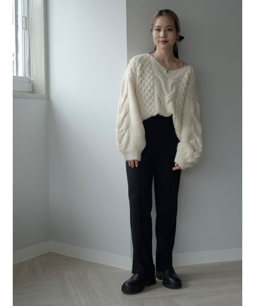 【jumelle】　レザーブーツ　厚底　ジップブーツ　　黒　サイズ23.5㎝ jumelle ブーツ 「厚底/ブーツ人気No1」ジップブーツ レディース