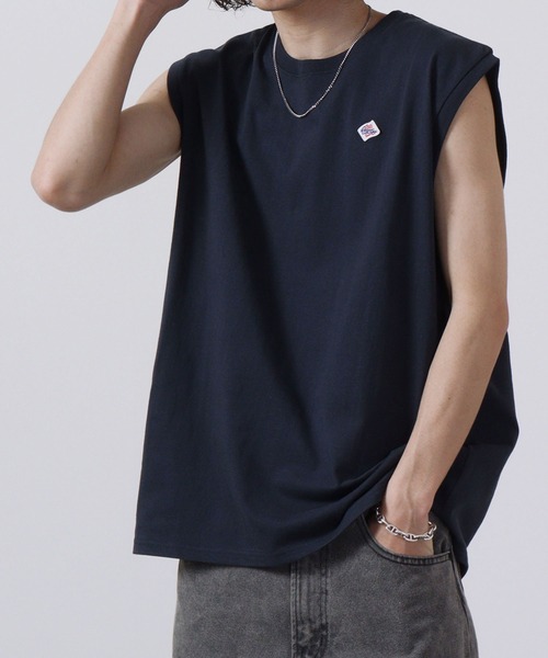 JEMORGAN タンクトップ 胸ワッペンノースリーブ 天竺 メンズ