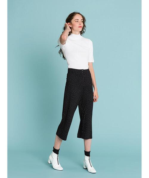 tシャツ コットン 半袖 ハイネックTシャツ ”Vian” レディース