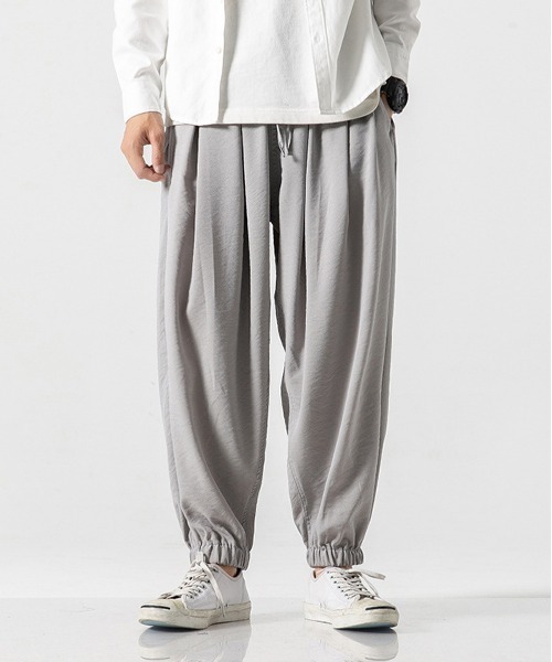 NEW GENTLEMAN パンツ ワイドテーパード バルーンパンツ メンズ