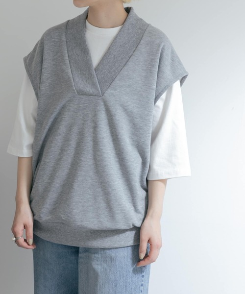 ベスト ジレ 「別注」MIDIUMISOLID×TGM　V neck vest レディース MIDIUMISOLID ベスト ジレ 「別注」MIDIUMISOLID×TGM V neck