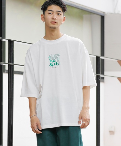 Beno tシャツ Tシャツ 刺繍 立体発泡プリント オーバーサイズ