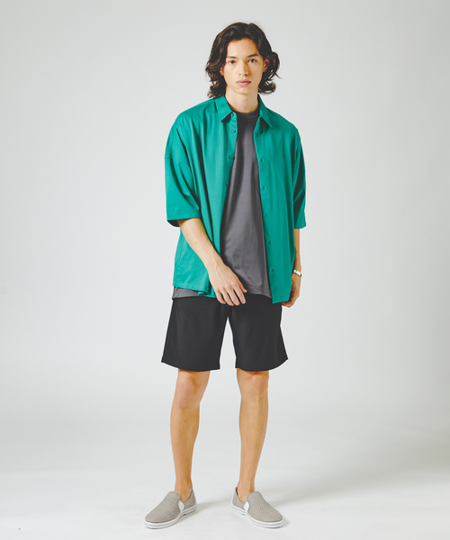 シャツ 「シルケット天竺 」ドロップショルダー 半袖シャツ メンズ レディース | ABAHOUSE | 14