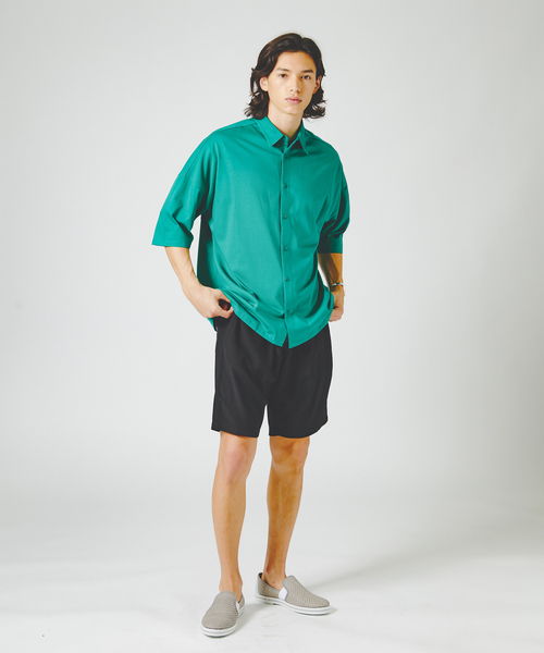 シャツ 「シルケット天竺 」ドロップショルダー 半袖シャツ メンズ レディース | ABAHOUSE | 15
