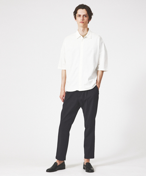 シャツ 「シルケット天竺 」ドロップショルダー 半袖シャツ メンズ レディース | ABAHOUSE | 22