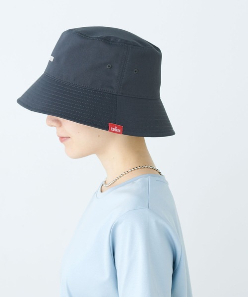 EDWIN（エドウィン） 帽子 ハット 「EDWIN」ロゴ刺繍バケットハット