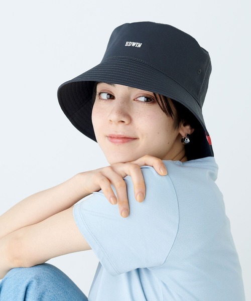 EDWIN（エドウィン） 帽子 ハット 「EDWIN」ロゴ刺繍バケットハット