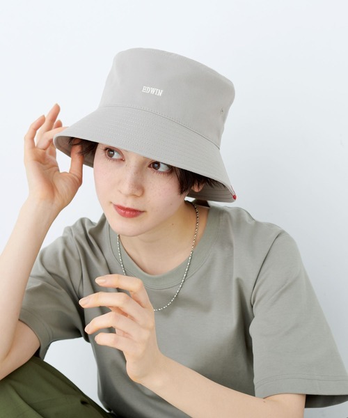 EDWIN（エドウィン） 帽子 ハット 「EDWIN」ロゴ刺繍バケットハット