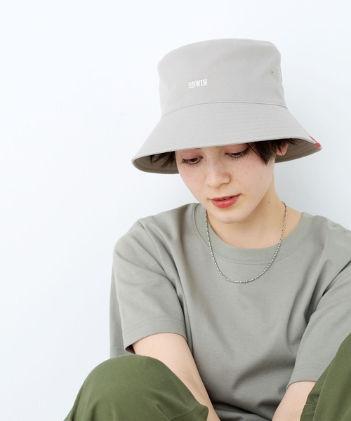 EDWIN（エドウィン） 帽子 ハット 「EDWIN」ロゴ刺繍バケットハット