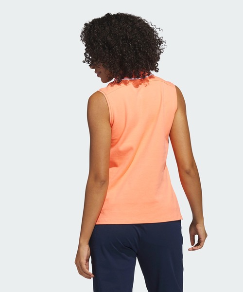 超美品　adidas オレンジ メッシュ ゴルフシャツ 未使用品 レディース アディダスゴルフ adidas GOLF 長袖