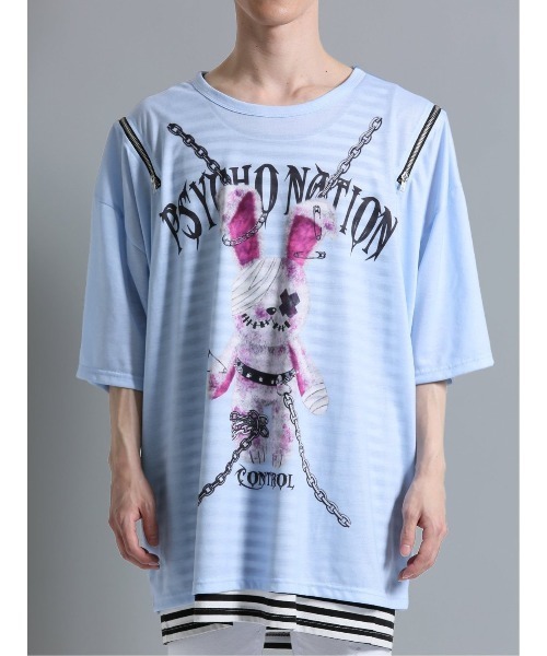 セマンティックデザイン×PSYCHONATION 半袖BIGTシャツ+タンク アンサンブル セマンティックデザイン semanticdesign SD×PSYCHONATION 半袖