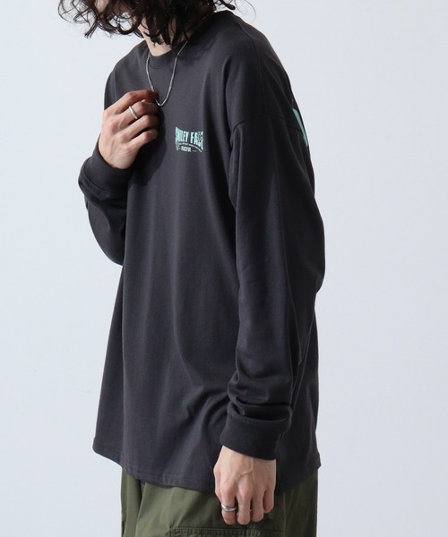 SMILEY FACE tシャツ オーバーサイズ プリントロングスリーブT