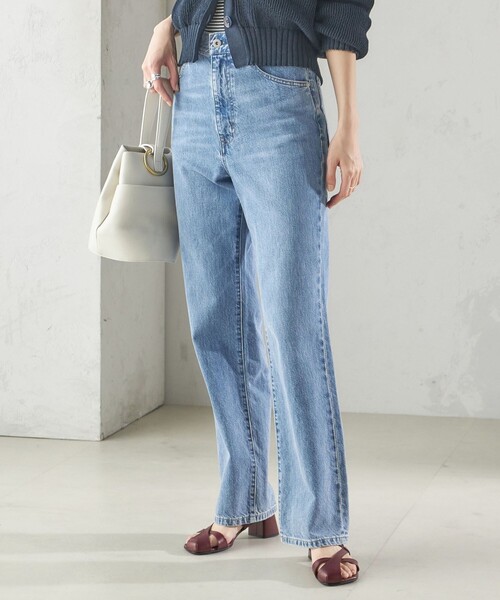 【すぐ届く】 JEANS デニムプレイスーツ 直営買付 送料込み SHIPS ジーンズ デニム デニムパンツ 「洗濯機可能」ストレート