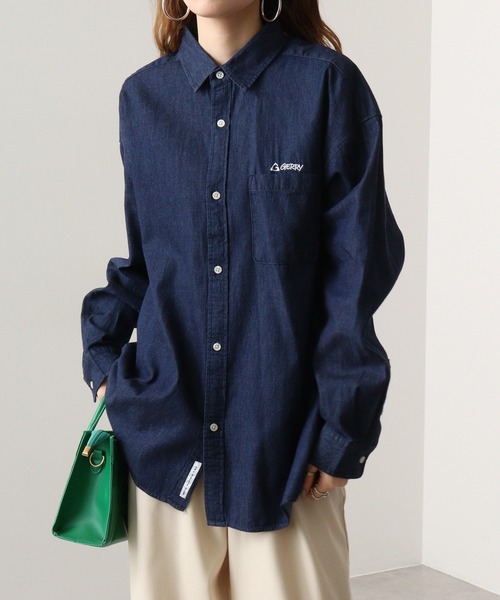 美品▲2024▲定価1.7万▲DRESSTERIOR//ライトオンスデニムシャツ 美品△2024△定価1.7万△DRESSTERIOR//ライトオンスデニムシャツ