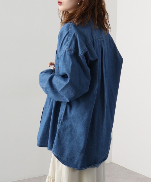 パーリッシィ♡ライトオンスデニムガーデンシャツブルゾン PAR ICI（パーリッシィ）の「ライトオンスデニム ガーデンシャツ