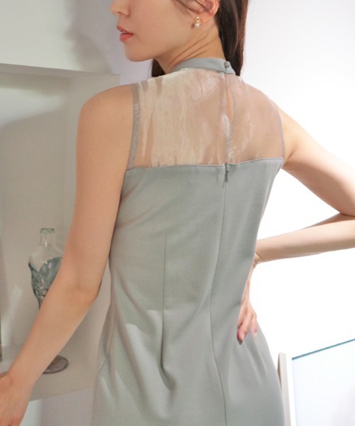 AMBIENT（アンビエント） ワンピース シアーデコルテストレッチ